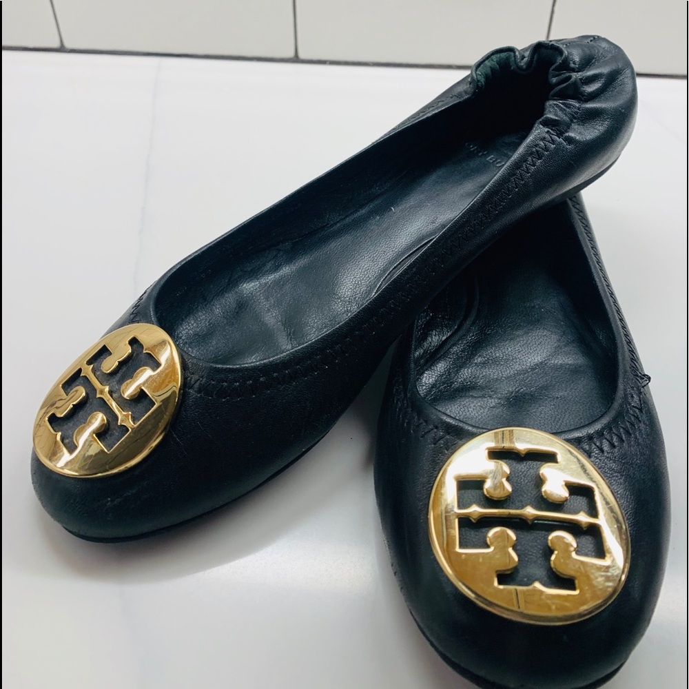 Tory Burch Black Reva Flats